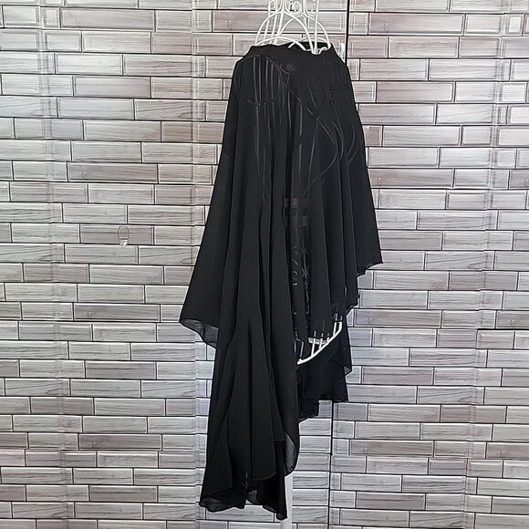 Fanco chic chiffon blouse in black Size S - Picture 4 of 8